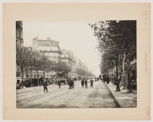 En gade i Montmartre, Paris, ca. 1890 (foto) af Hippolyte Blancard