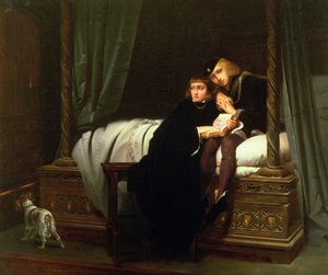 Edward V og hertugen af York i Tower, 1830 af Hippolyte Delaroche