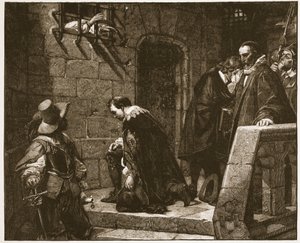Lord Strafford på vej til henrettelse, illustration fra 