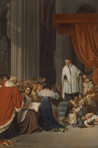 Saint Vincent de Paul prædiker for Louis XIII