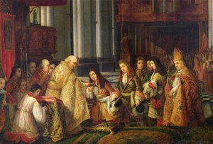 Ludvig XIVs (1638-1715) indgang til Saint-Omers katedral, detaljer af Hippolyte Joseph Cuvelier