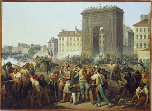 Kampe ved byporten i St. Denis 28. juli ... af Hippolyte Lecomte