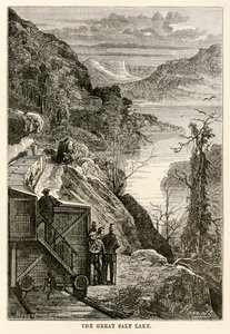Den Store Saltsø, fra hele verden på firs dage af Jules Verne (1828-1905) indgraveret af Prévost, 1873