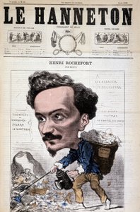 Tegneserie af Henri Rochefort (1831-1913), fransk journalist, forfatter og politiker. I Le Hanneton, 4. juni