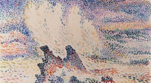 Study of Waves (akvarel på papir) af Hippolyte Petitjean