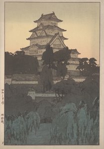 Himeji Castle (træsnit) af Hiroshi Yoshida