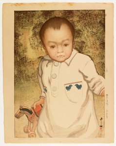 Portræt af en dreng af Hiroshi Yoshida