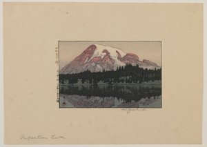 Reflection Lake på Mount Rainier, Showa-æra af Hiroshi Yoshida