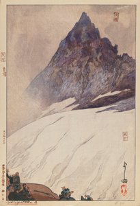 Yarigatake A (træbloktryk på papir) af Hiroshi Yoshida