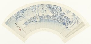 Skitse af at beundre blomstringen gennem lysthusene Seiro hanami ryakuzu (titel på objekt) af Hiroshige (I) , Utagawa