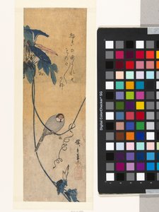 Fugl og blå bindweed af Hiroshige (I) , Utagawa