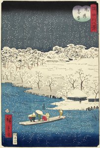Sne om aftenen i Hashiba, november 1861