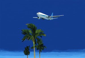 Fly og palme