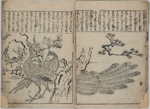 En samling af blomster og fugle (Kacho zukushi) af Hishikawa Moronobu