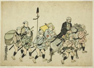 Procession af en Daimyo af Hishikawa Moronobu