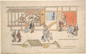 Scene i Yoshiwara af Hishikawa Moronobu