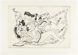 Erotisk show af Hishikawa Moroshige (attributed to)