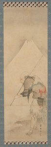 Fiskeren Hakuryo og Mount Fuji, Edo-perioden, 1770-1820.
