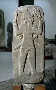 Hettitisk civilisation: stele i basalt af Tempetes gud. Empire neo hitite. 9. århundrede f.Kr. fra Babylon. Svag. 141 cm arkæologisk museum i Istanbul