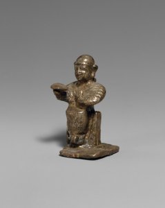 Siddende kvinde, ca. 14.–13. århundrede f.Kr. (sølv) af Hittite