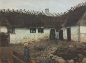 Uden for et husmandssted af Holger Møller