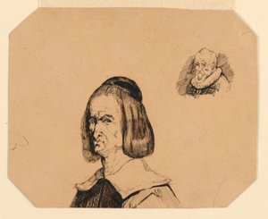 Hoveder af to mænd, i stil med Frans Hals af Homer Dodge Martin