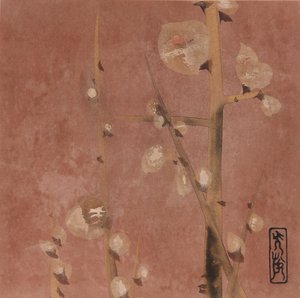 Blommeblomster, Edo-periode, slutningen af det 16.-begyndelsen af det 17. århundrede.