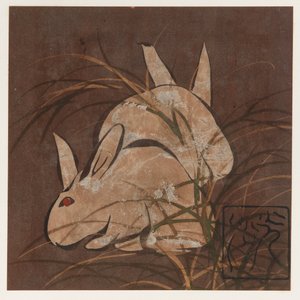 Kaniner og græsser, Edo-perioden, slutningen af det 16.-begyndelsen af det 17. århundrede.