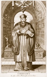 Kong-Fu-Tse, eller Confucius, Kinas mest berømte filosof, indgraveret af Henry Fletcher (fl.1729) af Honbleau