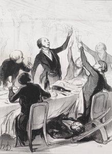 En 43. skål...til Temperance Society af Honoré Daumier