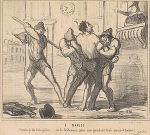 I Napoli: Lad os se, jeg gør ham nåde... af Honoré Daumier