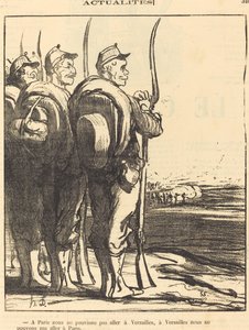I Paris kunne vi ikke... tage til Versailles... af Honoré Daumier