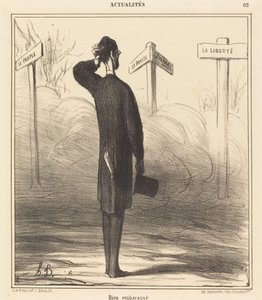Til højre eller til venstre? af Honoré Daumier