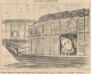 Til leje, drengebolig mellem... af Honoré Daumier