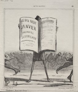 Aktualiteter nr. 41: Kurfyrster, i mine arme!..., 1869. af Honoré Daumier
