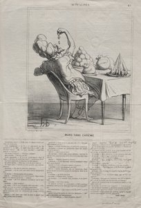 Aktualiteter nr. 43: Marts uden fastelavn, 1869. af Honoré Daumier