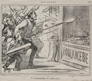 Aktualiteter nr. 557: Konditorens opstand, 1858. af Honoré Daumier