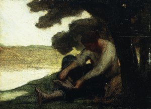 Efter Svømningen; Apres le Bain, ca. 1846 af Honoré Daumier