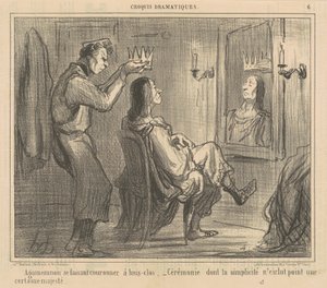 Agamemnon bliver kronet bag lukkede døre af Honoré Daumier