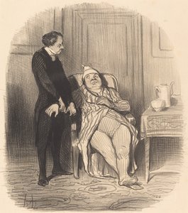 Ah! læge... jeg tror... at jeg har en kiste! af Honoré Daumier