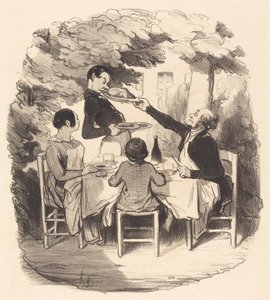 Ah! det er frisk... men gør du ikke, dreng... af Honoré Daumier