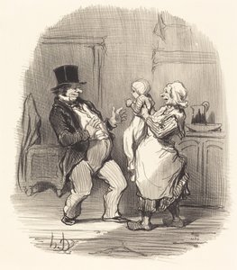 Ah! sir... lad være med at grine sådan af ham... af Honoré Daumier