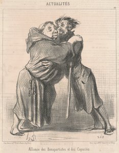 Alliance af bonapartister og kapuciner af Honoré Daumier