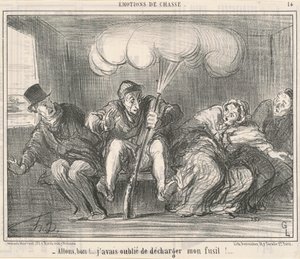 Kom så godt! Jeg glemte at losse min pistol! af Honoré Daumier