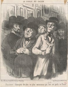 Overbeviste klassiske entusiaster af Honoré Daumier