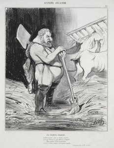 Ancient History, plade 26: Stalden af Augeas af Honoré Daumier