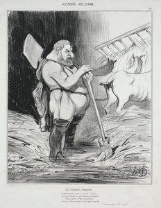 Ancient History, plade 26: The Stable of Augeas, 25. september 1842. af Honoré Daumier