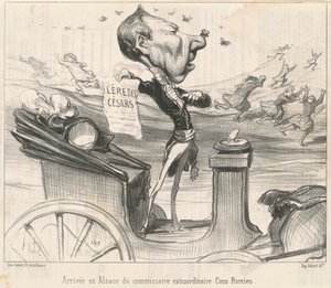 Kommissærens ankomst til Alsace ... af Honoré Daumier