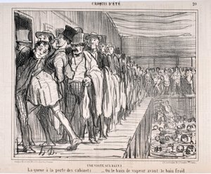 Kunstværk af Honore Daumier (1808-1879) Charivari stammer fra 1858: Serie CRUQUIS D