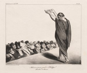 Athenerne Pas på Philip! (Demosthenes til athenerne) af Honoré Daumier